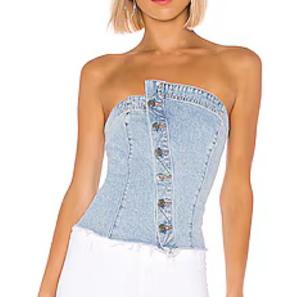 GRLFRND Alina Denim Corset Size Medium. Pre-loved, like new. - Picture 1 of 9